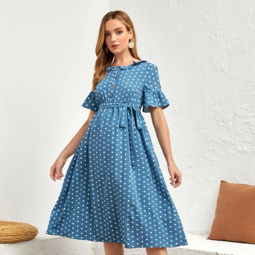Shein Maternity Polka Dot Dress